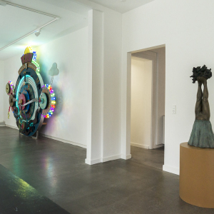 Installation view of the 2020 exhibition "Joy of Sublimation" by Fredrik Raddum at Hans Alf Gallery